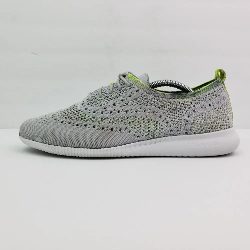 Cole Haan Grand OS Womens Size 9 B Gray Volt Fly Knit Oxford Sneaker Shoes W2284